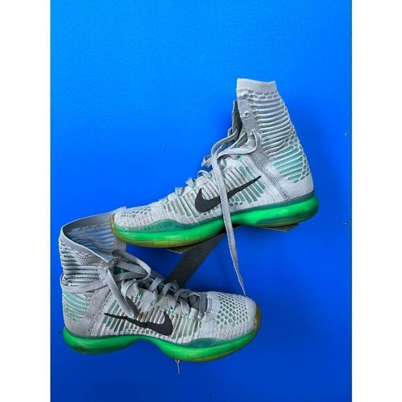 NIKE KOBE X 10 ELITE sz 8 "ELEVATE" WOLF GREY RETRO WHITE flyknit 718763-041. - Picture 2 of 10